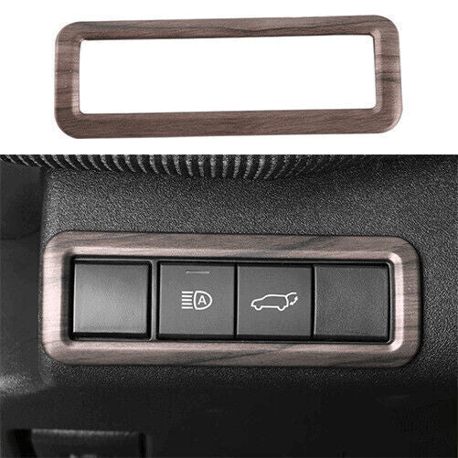 1X Peach Wood Grain Headlight Switch Control Frame Trim for Toyota BZ4X 23-2024