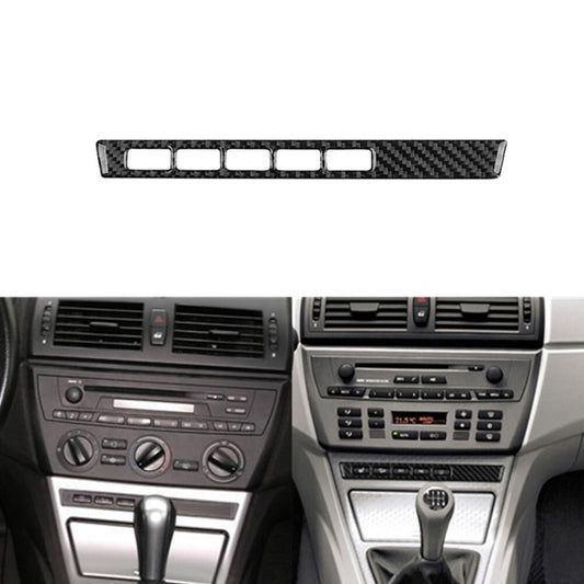 Carbon Fiber Multimedia Button Trim Panel Type B for BMW X3 2004-2010