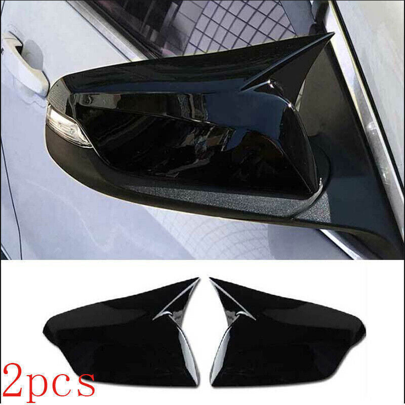 2X Gloss Black Side Door Rearview Mirror Cover Trim for Chevrolet Malibu 2016-24