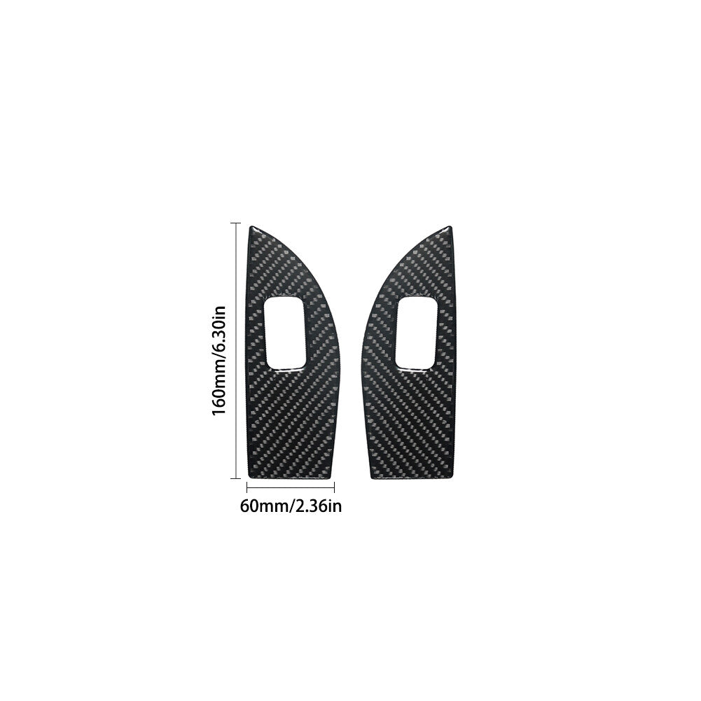 2X Rear Window Lift Trim Cover Interior Carbon Fiber for Chevy Impala 2014-2020