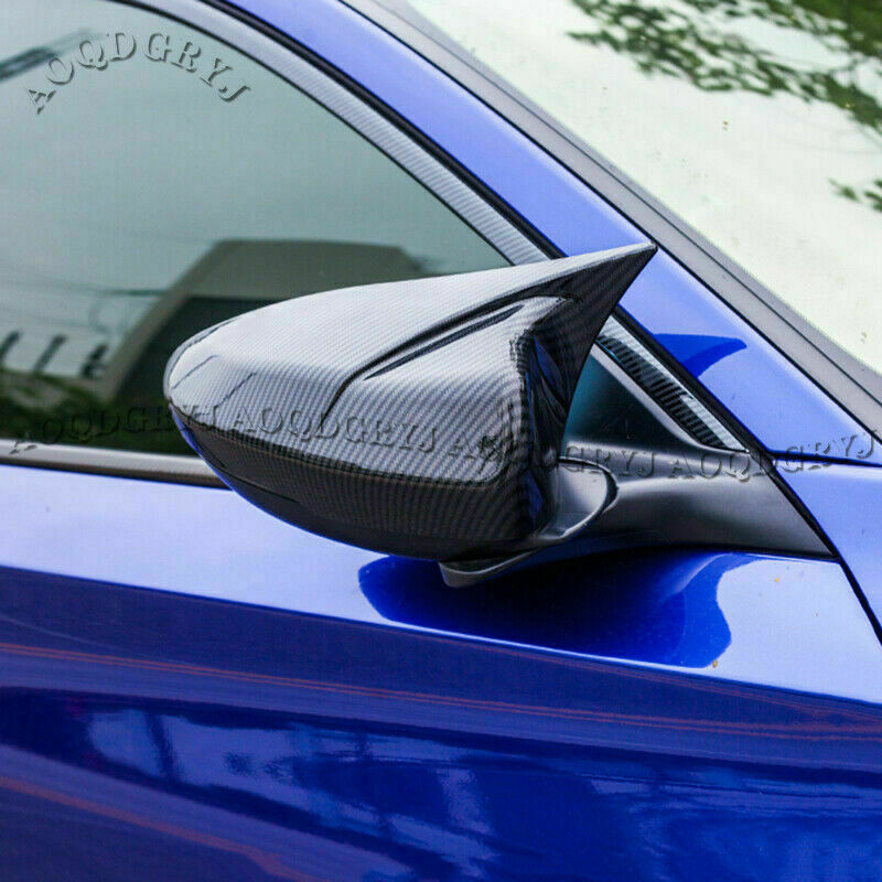 Carbon Fiber Look Ox Horn RearView Mirror Cover Trim for Honda Accord 2018-2021