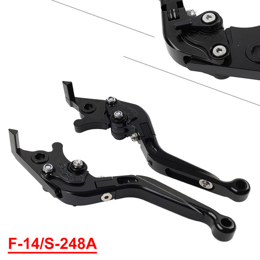 CNC Folding Extendable Brake Clutch Levers for Suzuki GSXR600 GSR750 Black
