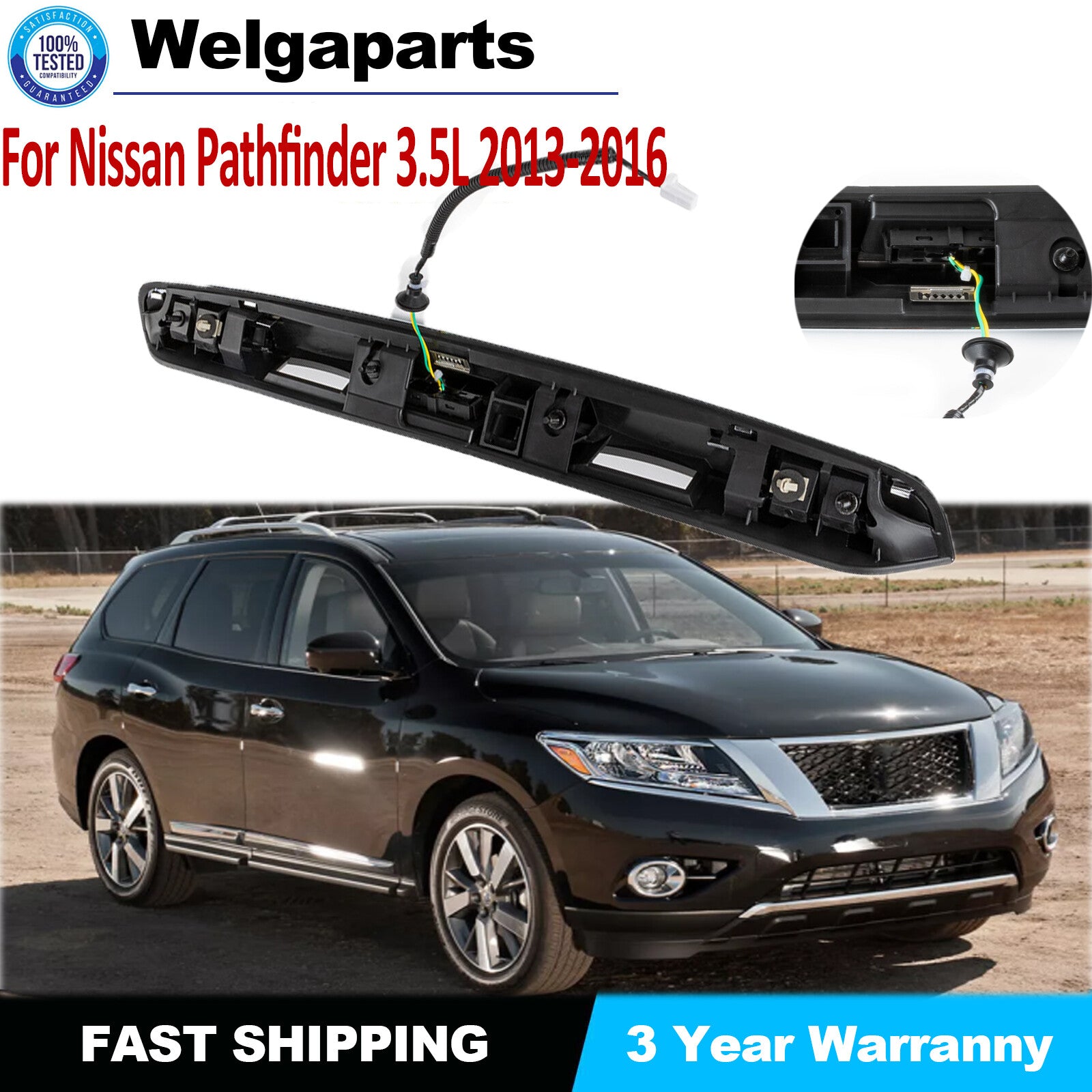 for Nissan 2013-2016 Pathfinder SL 3.5L Rear Liftgate Chrome Handle 90810-9PG0A