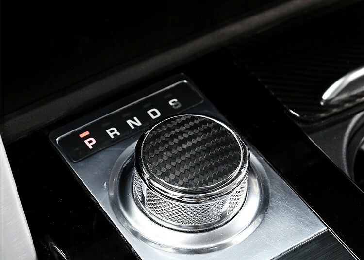 Real Carbon Fiber Gear Shift Button Cover Fit for Jaguar XF F-Pace 2016-19