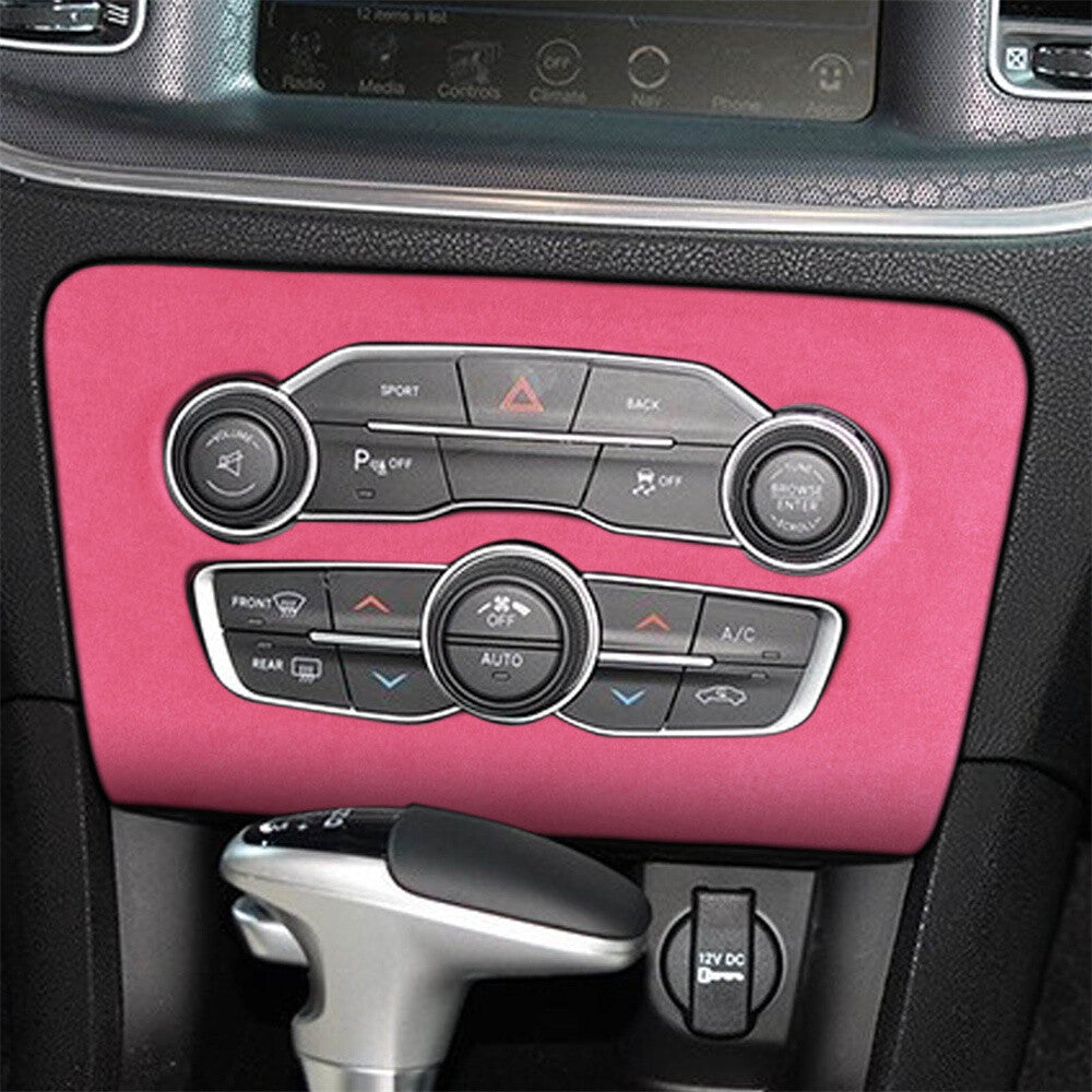 Suede Pink Central Control Air Condition AC Panel Trim for Dodge Charger 2015-23