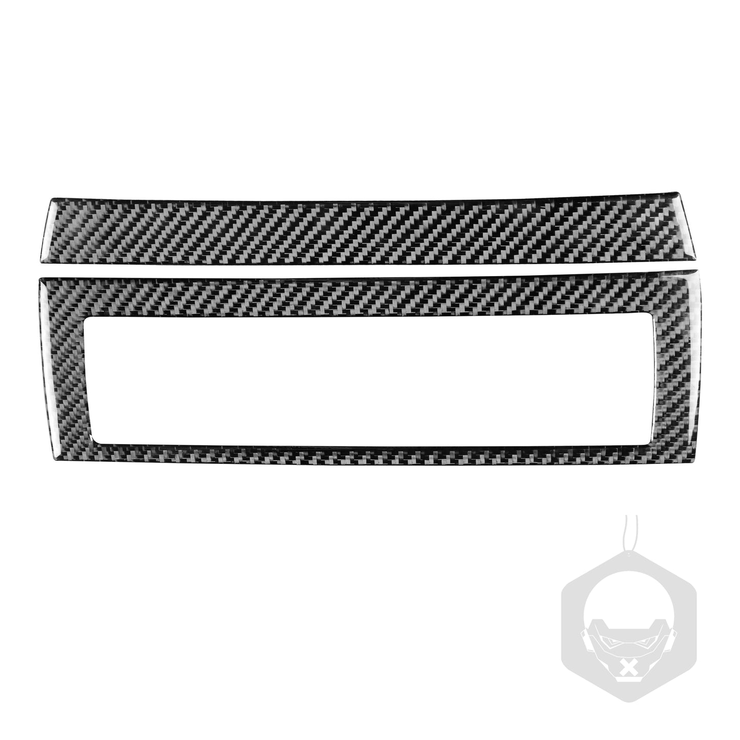 2Pcs Carbon Fiber Central Air Vent Cover Trim for BMW 6Series E63 E64 2004-2010