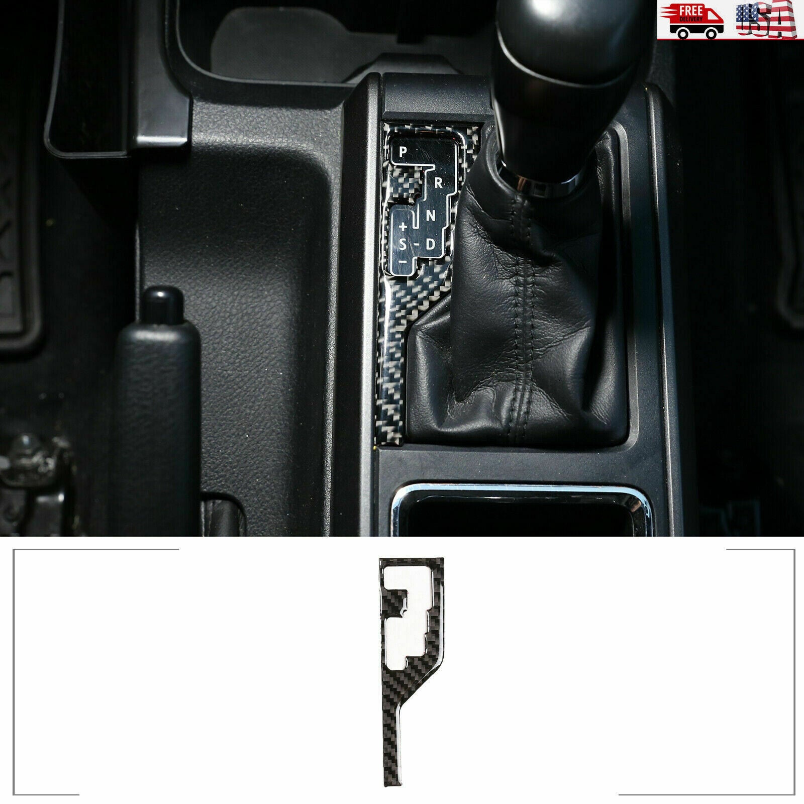 Carbon fiber exterior door cup trim shell for Toyota FJ Cruiser 2007-21