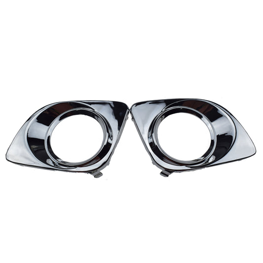 A pair of chrome fog light trim covers, 521270T010, suitable for Toyota Venza.