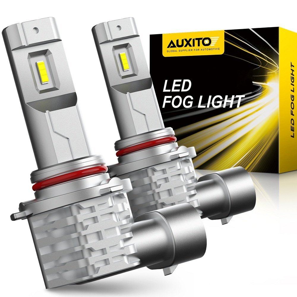AUXITO 9006 HB4 Fanless White LED Fog Light CSP Bulb Super Bright 6500K 3400LM