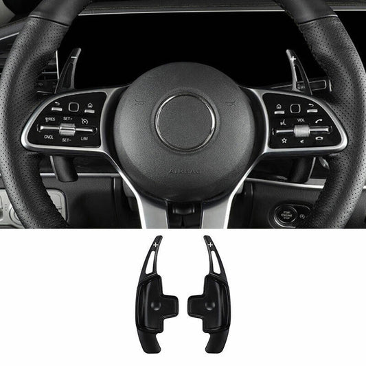 for Benz GLE GLS 2020-23 Black Aluminum Steering Wheel Shift Paddle Extension 2P