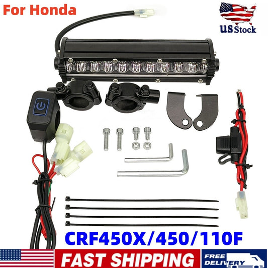 for Honda CRF250R 450X CR80R XR650LCR60R XR250R Led Headlight Light Bar Lighting