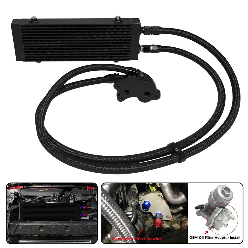 Medium Dual Pass Bar  Plate Oil Cooler Kit for BMW for Mini Cooper S R53 R52 R50 BK