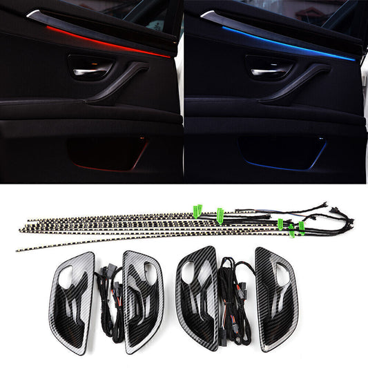 Car Interior Led Ambient Door Light Stripes Fit for BMW 5 Series F10/F11 BlueOrange