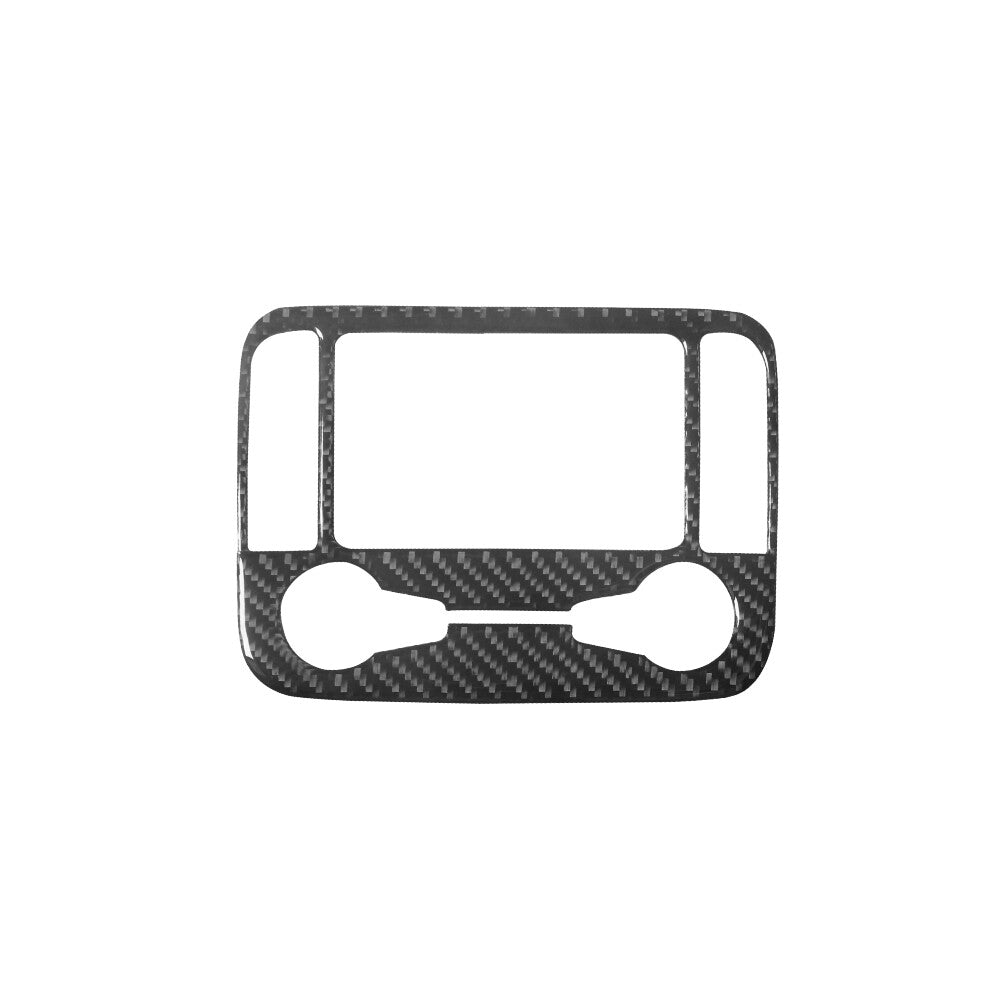Carbon Fiber Central Radio Surround Frame Cover Trim for Dodge for RAM 1500 2013-15