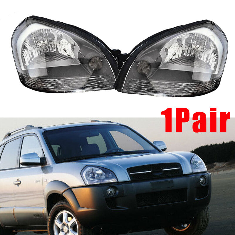 Pair Daytime Running Lights Headlights Assembly for Hyundai for Tucson 2005-2010