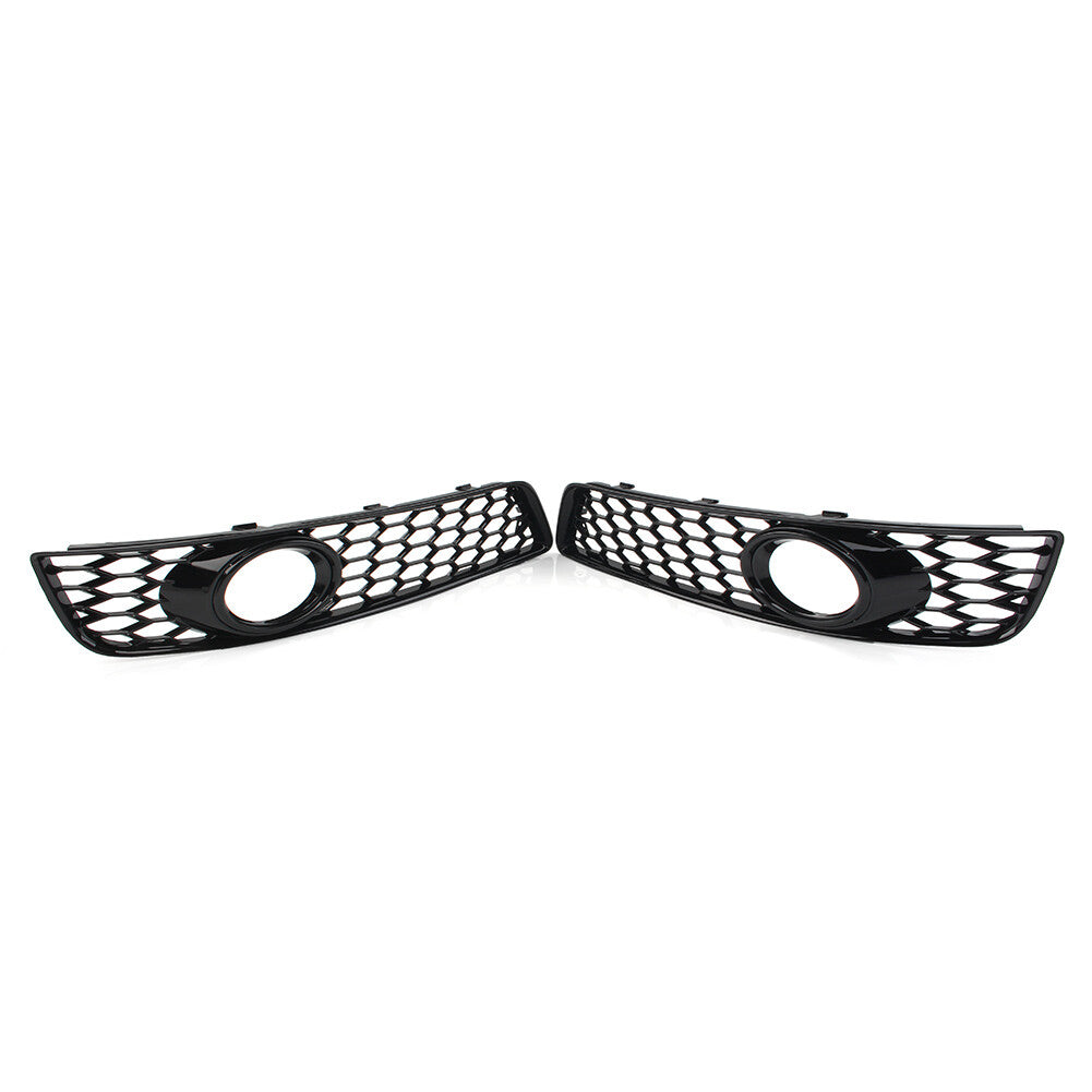 Front Bumper Honeycomb Fog Light Grille Cover for Audi A3 8P 2009-13 W/Hole cl
