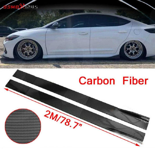 78.7 Carbon Fiber Side Skirt Rocker Panel Lip for Hyundai for Elantra Seda 2010-21
