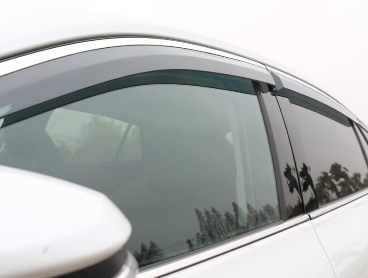 for Cadillac CT4 2020-23 W/Chrome Window Visor Sun Rain Guard Vent Deflector 4x