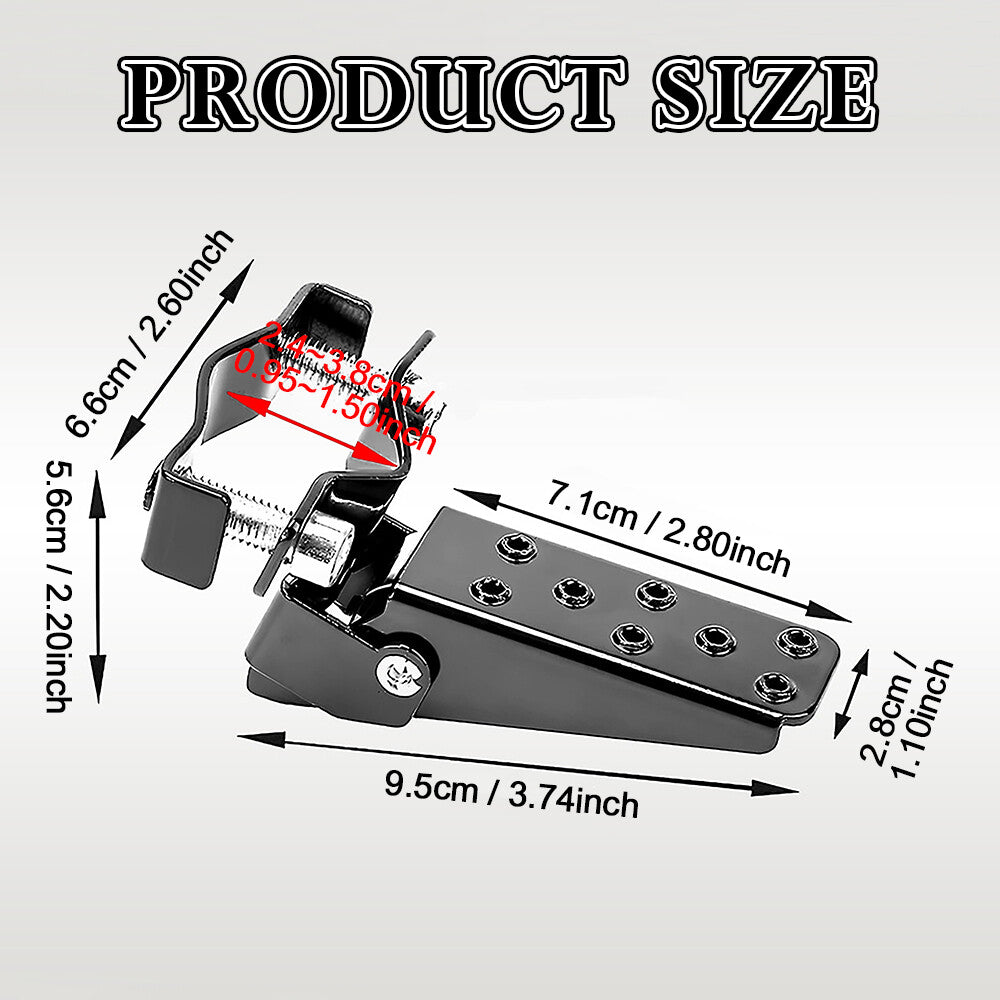 2x Motorcycle Rear Pedals, Steel Moto Non-Slip Folding Rear Footrest Foot Pegs