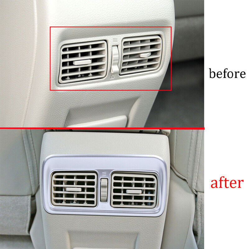 Rear Air Outlet Vent Frame Trim Fit for Nissan Sentra Sylphy 13-19 Matte Silver