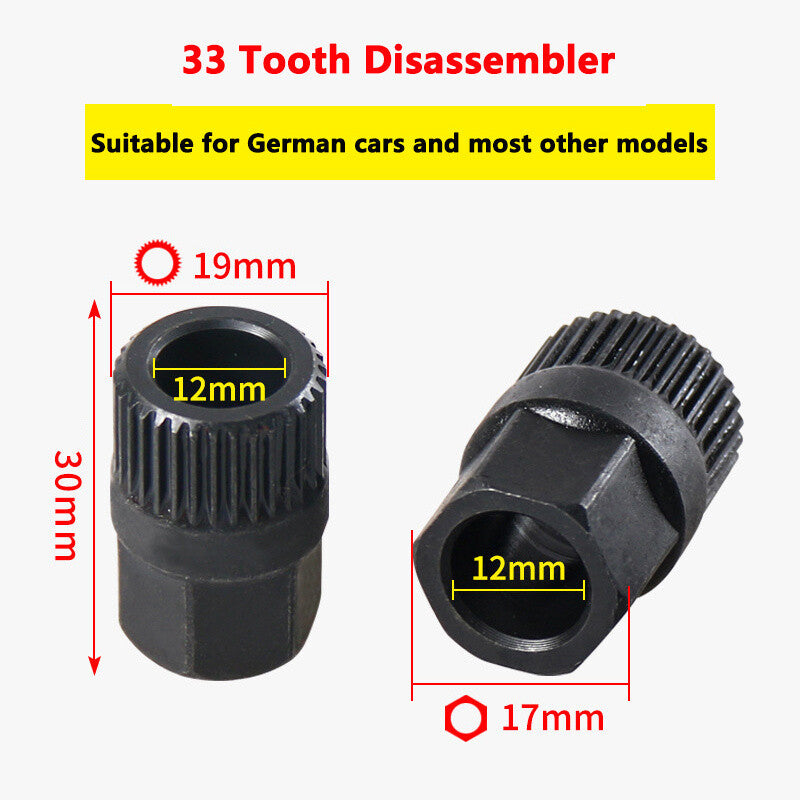 33 Spline Hexagon Alternator Clutch Wheel Pulley Removal Installation Tool