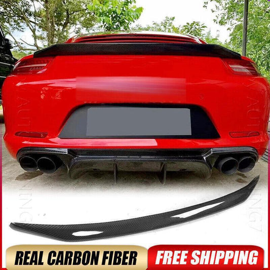 carbon fiber rear trunk lip spoiler suitable for Porsche 911 991 2012-2018