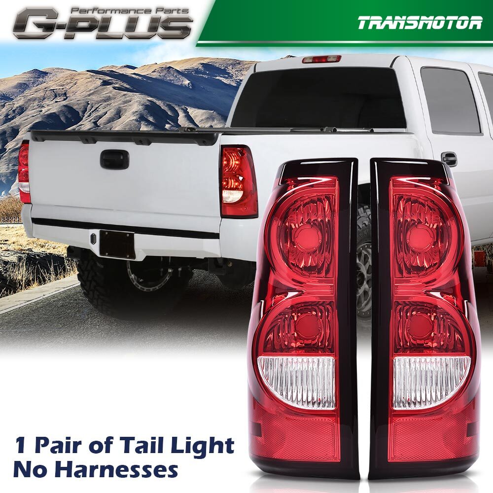 Two-pack of taillights suitable for 2003-2006 for Chevrolet Silverado 1500 2500 3500 HD brake lights.