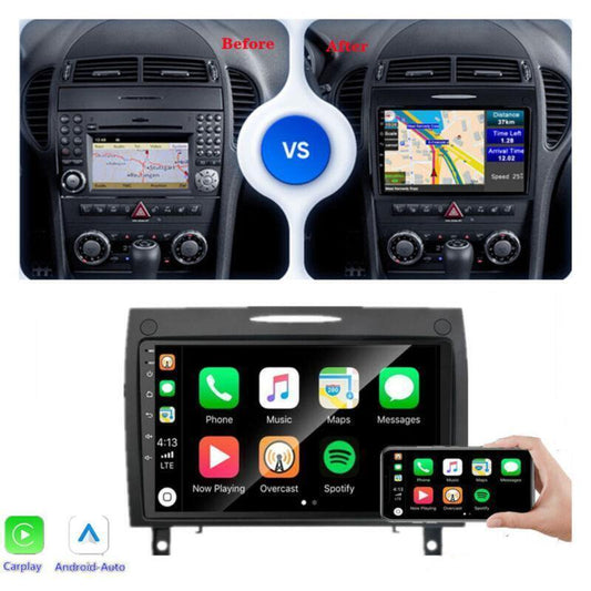 9 Android 11 Nav Carplay Car Stereo Radio GPS For 04-10 for Mercedes SLK Class R171