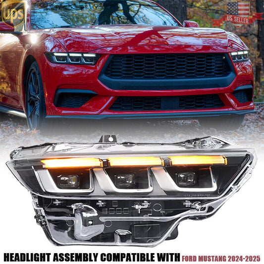 PR3B13008 LED Headlight Assembly Right Passenger Side for Ford for Mustang 2024-2025
