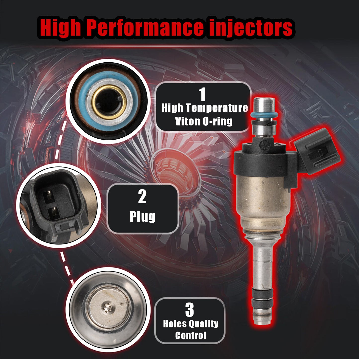 6X Fuel Injector for Kia Sorento Sedona for Hyundai Santa Fe Azera 3.3L 2014-2018