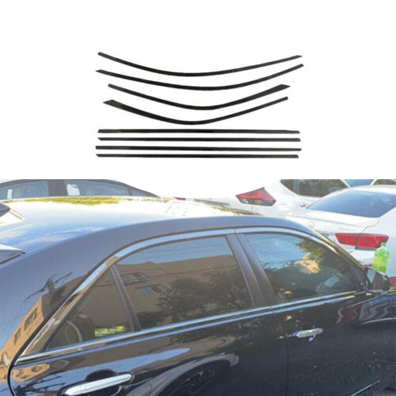 Glossy Black Window Sill Molding Trim Strips For auto for Cadillac ATS ATS-V 2013-19