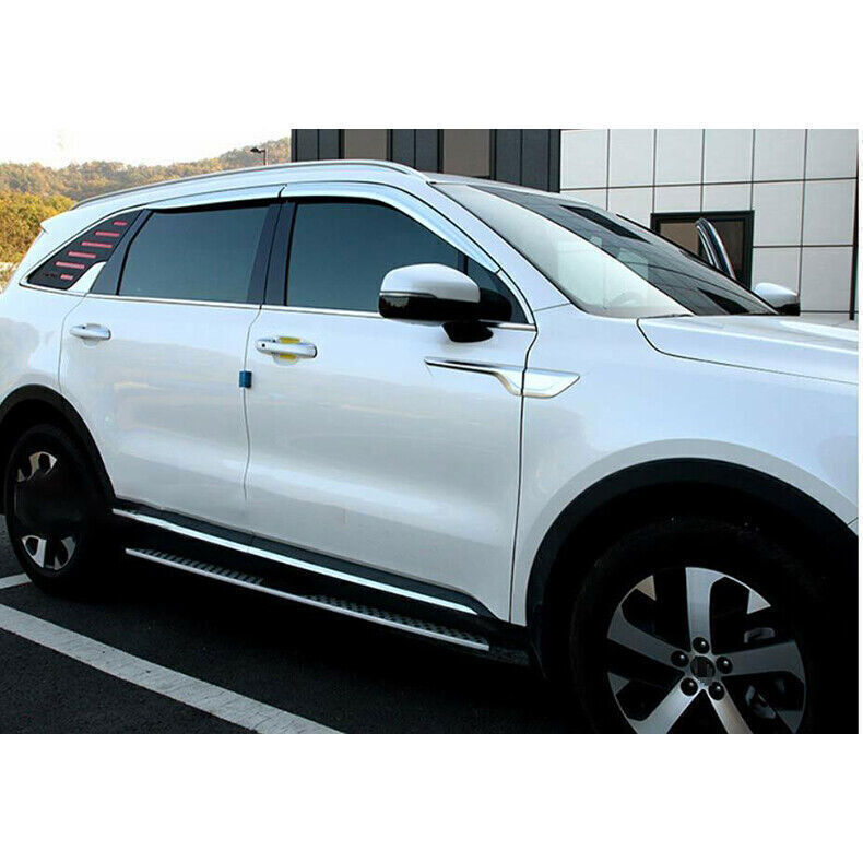 for Kia Sorento 21-2023 Silver Window Wind Visors Sun Rain Guard Vent Shield 4P