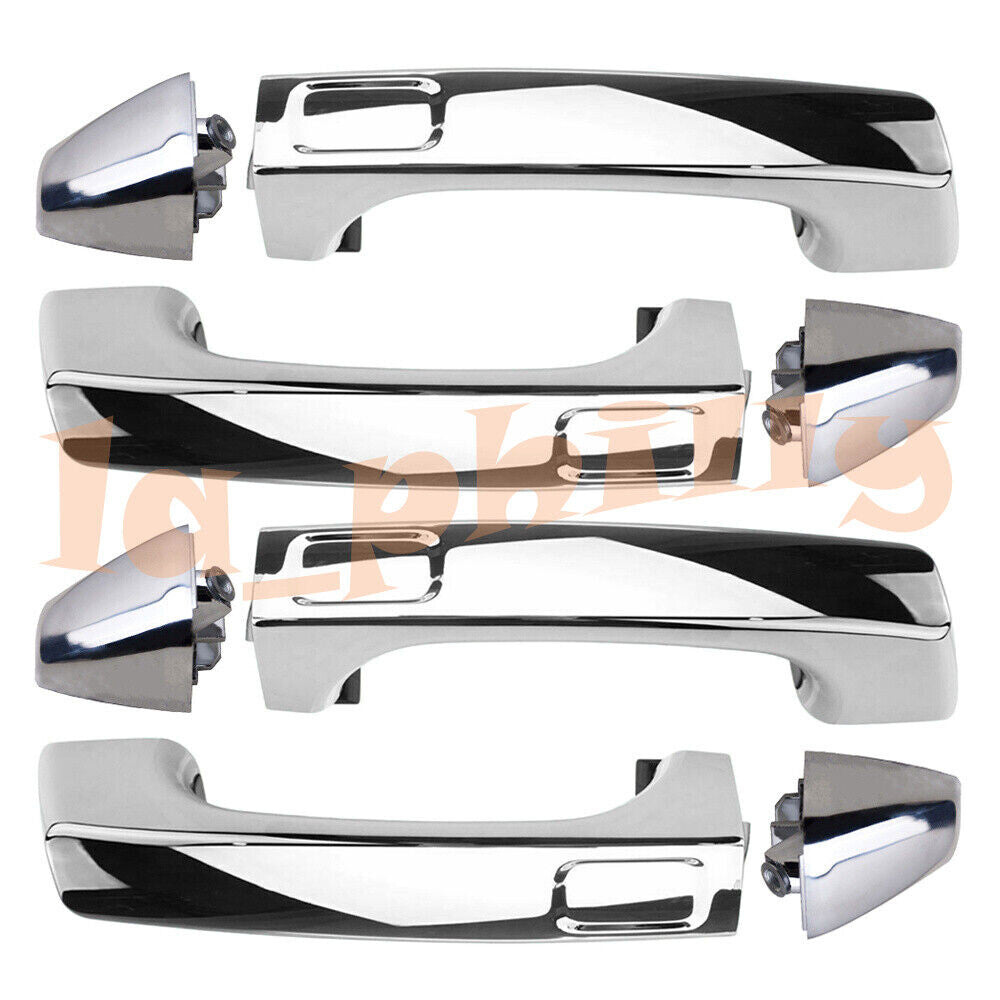 4Pcs Exterior Outside Door Handle Chrome Front Rear Fit for Hummer H3 H3T 09-10