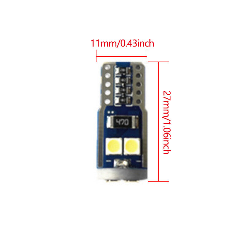 Pink Violet Light 10Pcs T10 3030-6SMD LED Lights License Plate High Lights Bulb