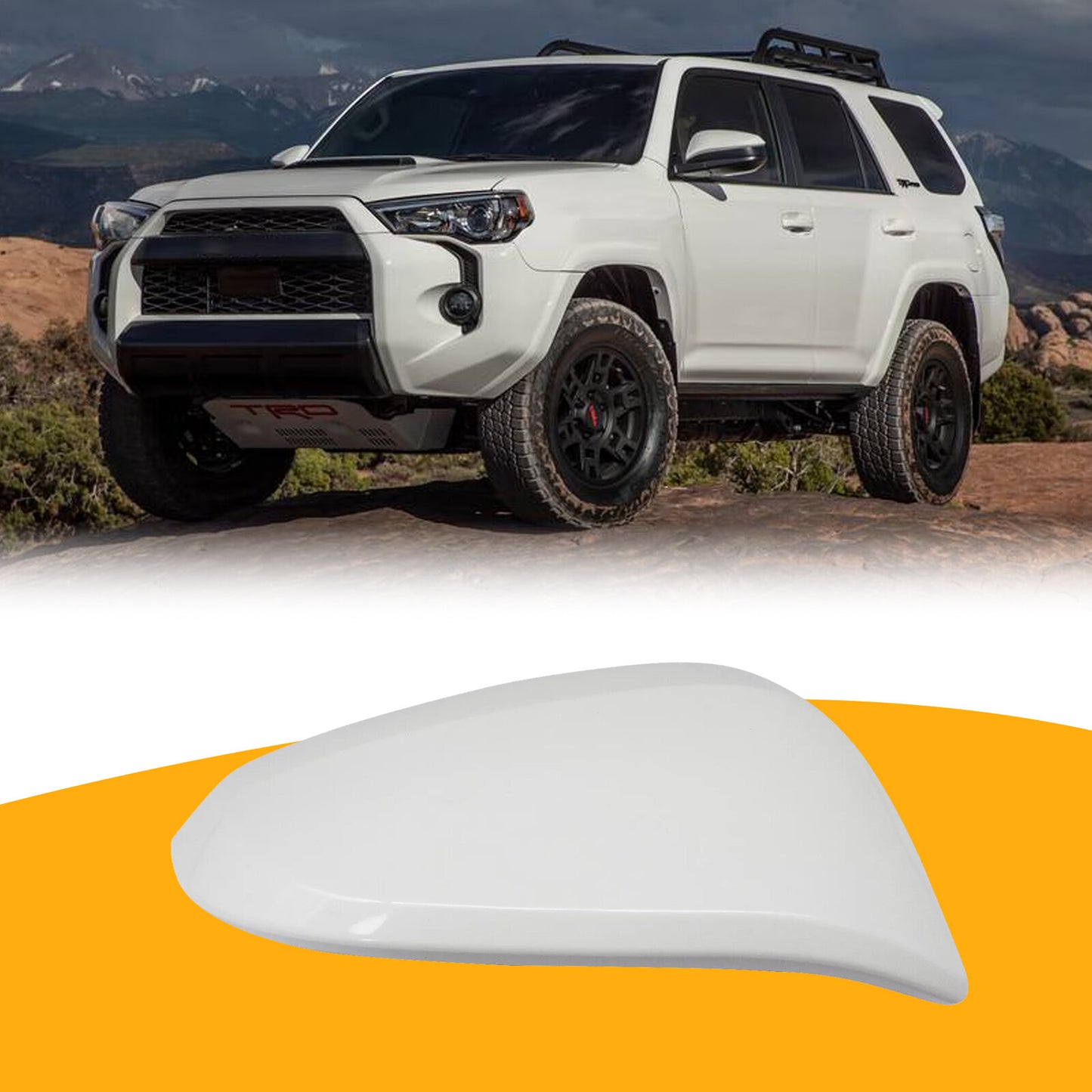 for Toyota 4Runner 2014-2021 Right side white Painted Mirror Cover Cap Housingr