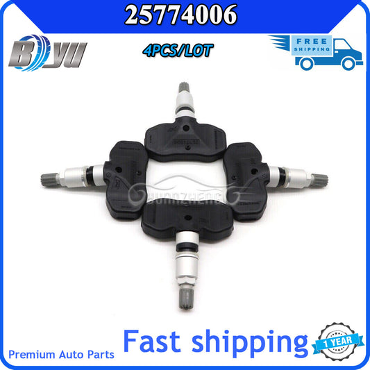 4 TPMS tire pressure monitoring system sensors for GimCay for Cadillac for Chevrolet 25774006