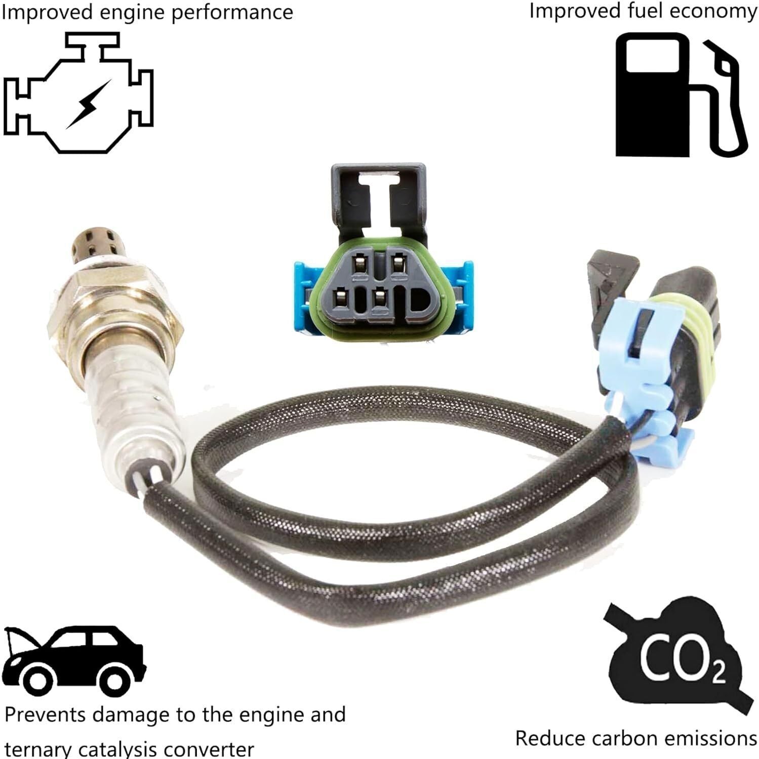4PCS UpstreamDownstream Oxygen O2 Sensor for GMC Acadia for Saturn for Buick 2.4L 3.6L