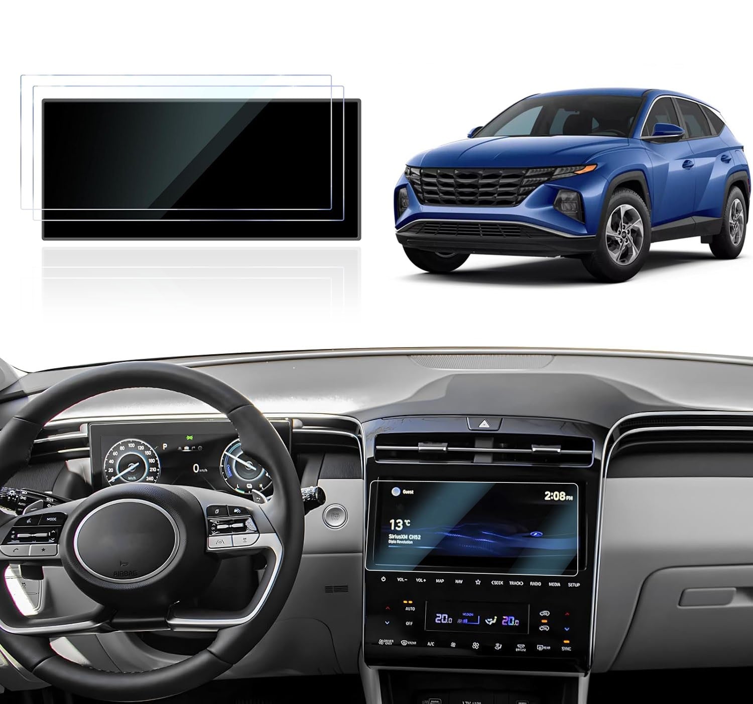 8inch HD Car Touch Screen Protector Cover Fit for Hyundai for Tucson 2022 2023 2024