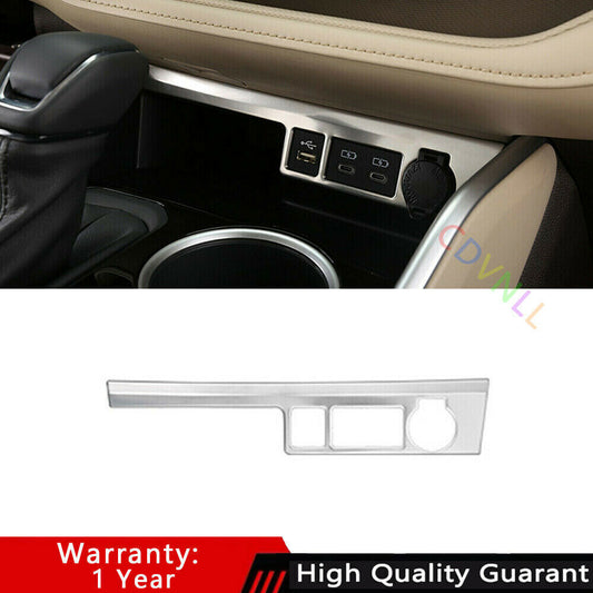 for Toyota Highlander 2020-22 Silver Steel Center Console Cigarette Lighter Trim
