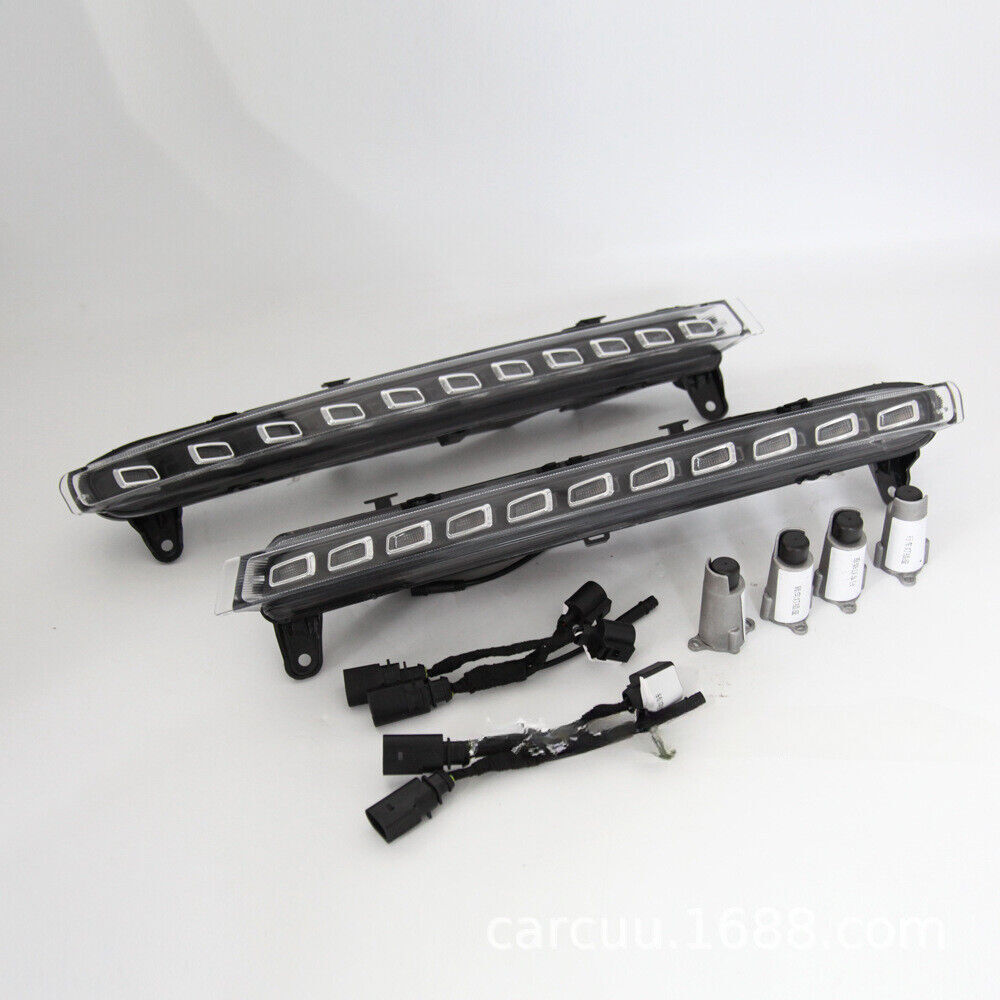 LED Daytime Running Light DRL Turn Signals Fog Lamps Pair for Audi Q7 2007~2009