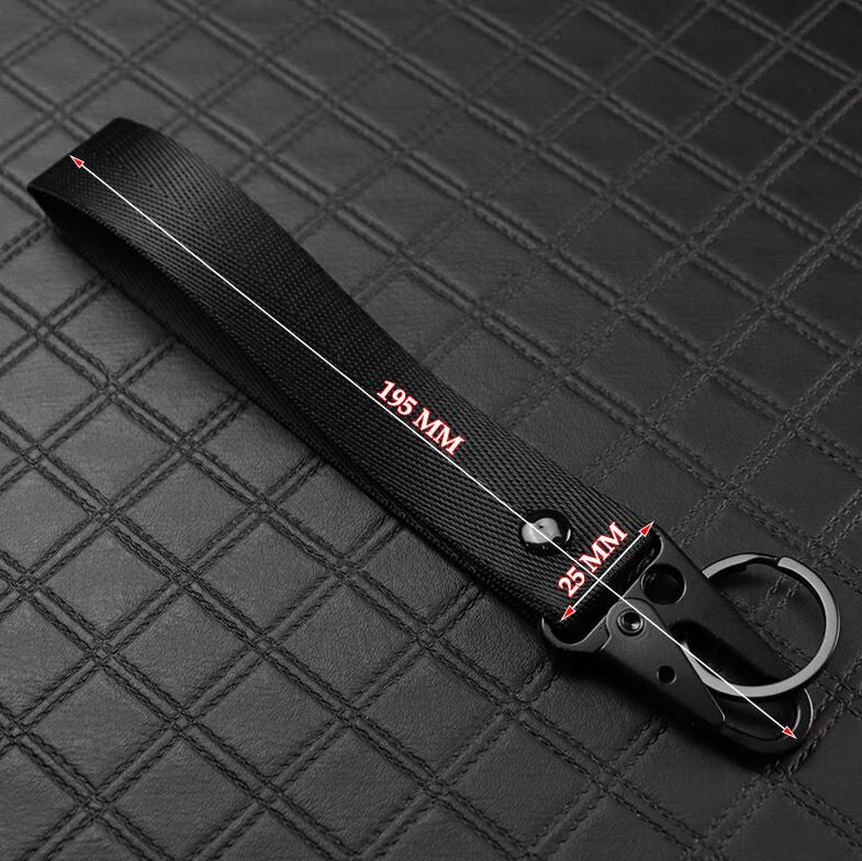 Car keychain metal key ring badge lanyard black Mugan suitable for Toyota