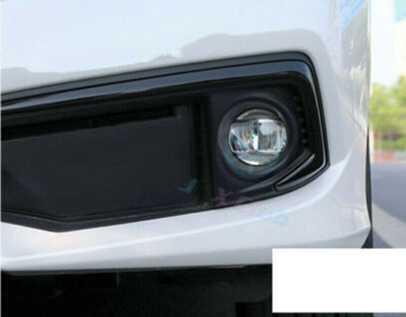 2X for Honda for Civic Sedan 19-2021 Gloss Black Exterior front fog light Cover Trim