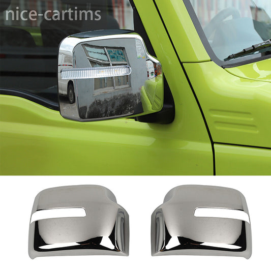 for Suzuki for Jimny 2019-23 Side Rear View Mirror Caps Cover Accessories ABS Chrome