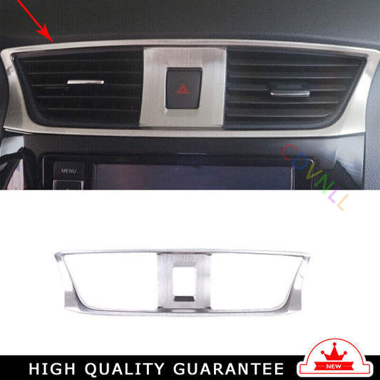 Car Middle Air Outlet Vent Cover Trim for Nissan Sentra 2013-19 Silver Titanium