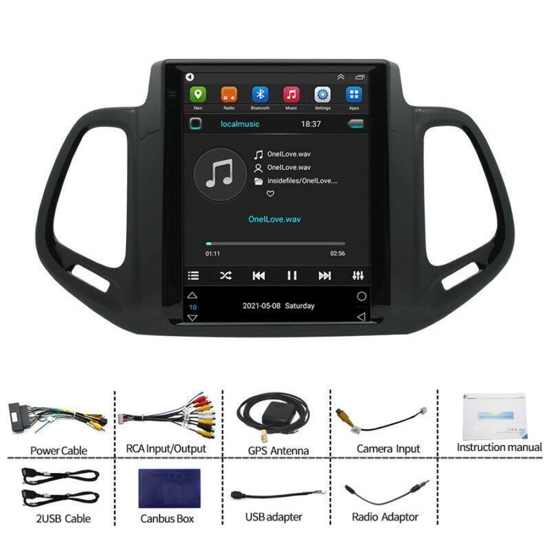 9.7 Vertical Screen Radio For 2017-2020 for Jeep Compass GPS NAVI Android 10.1 WiFi
