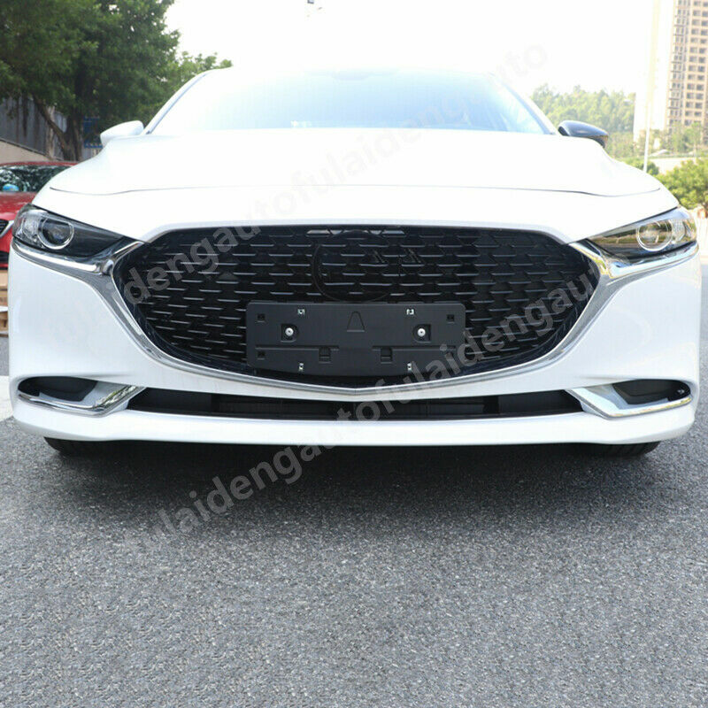 Car Front Bumper Fog Light Cover Chrome Strips Trim for Mazda 3 Axela 2019-2023