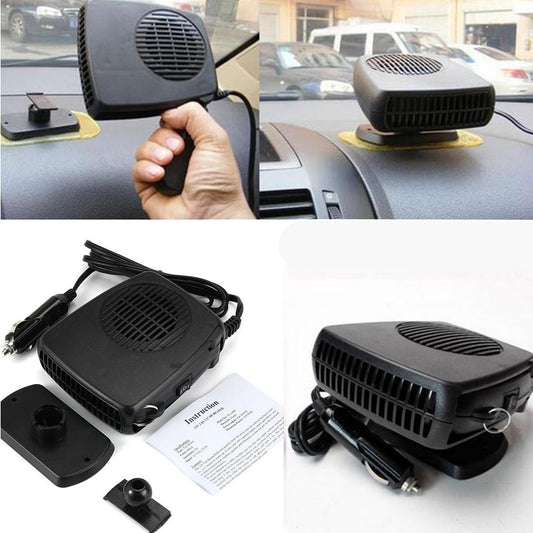2in1 Car Portable Ceramic Heater Cooler Dryer Blower Fan Defroster Demister 150W