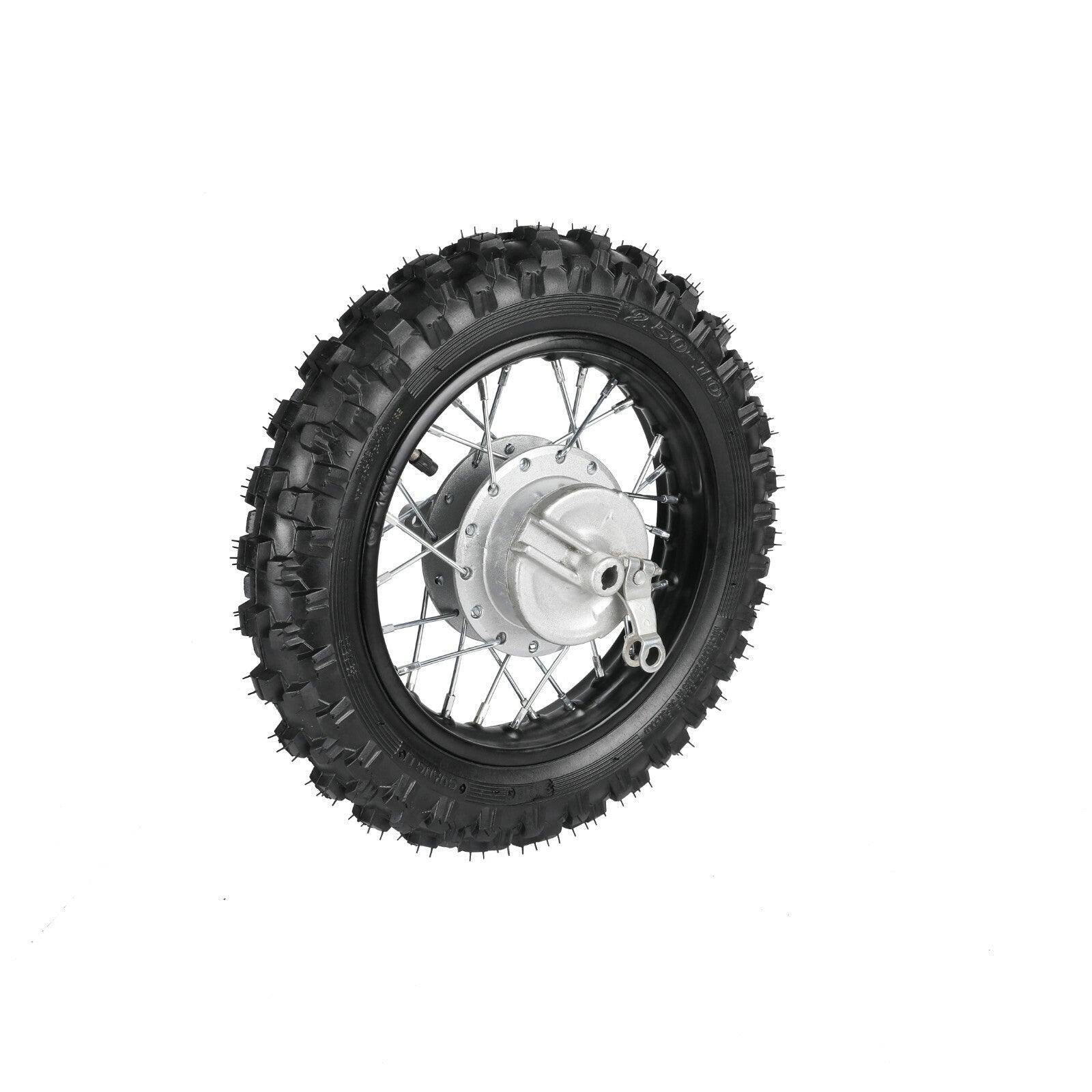 10-inch rear wheel and tire assembly for 50cc, 70cc, and 110cc off-road bikes: CRF DRZ70, PW50, TTR50