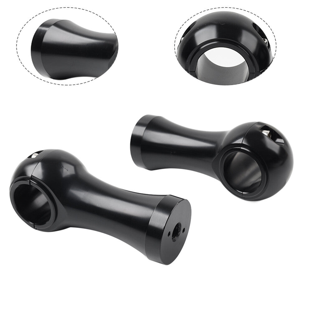 1-1/4 Handlebar Riser Clamp Mount Kit 4inch Black for Harley Dyna Softail