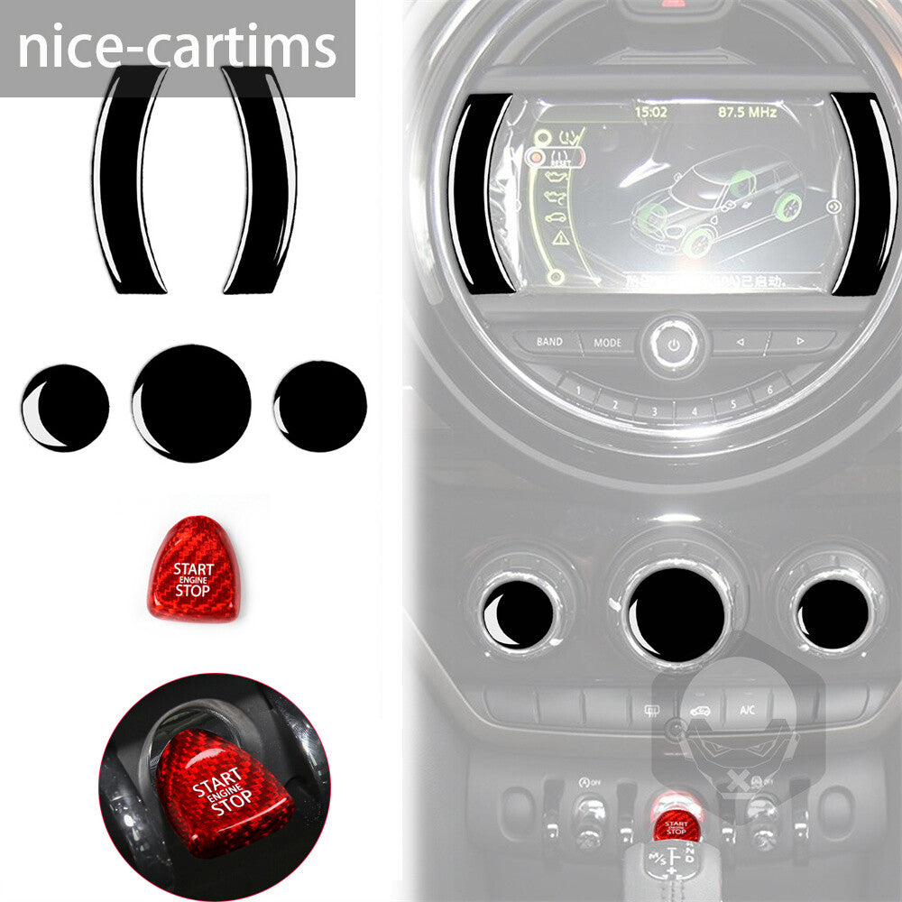 6¡ÁAir Condition Switch Knob Start Stop Cover Fit for Mini Cooper F54 F55 F56 F60